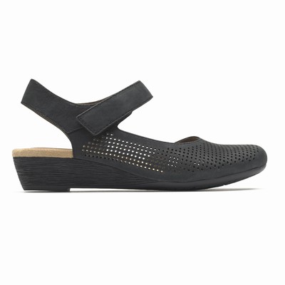 Rockport Cobb Hill Judson Ballet Mid Wedges Damen Schwarz GNA-759283